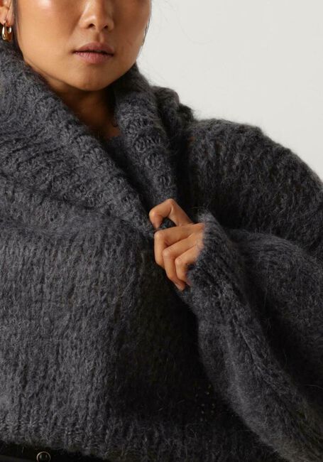 Graue AMERICAN DREAMS Rollkragenpullover PEPPER ROLL NECK CROPPED - large