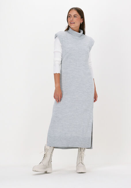 Graue NA-KD Midikleid PADDED HIGH NECK MIDI DRESS - large