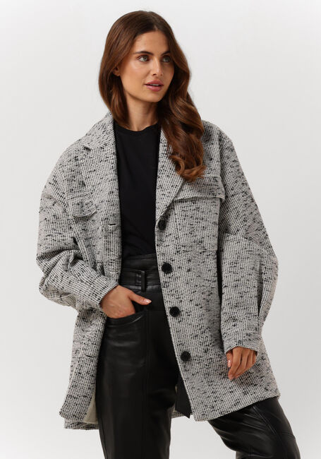 Ecru NA-KD Jack OVERSIZED TWEED JACKET - large