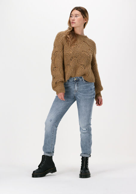 Camelfarbene MODSTR&Ouml;M Pullover MAJA O-NECK - large