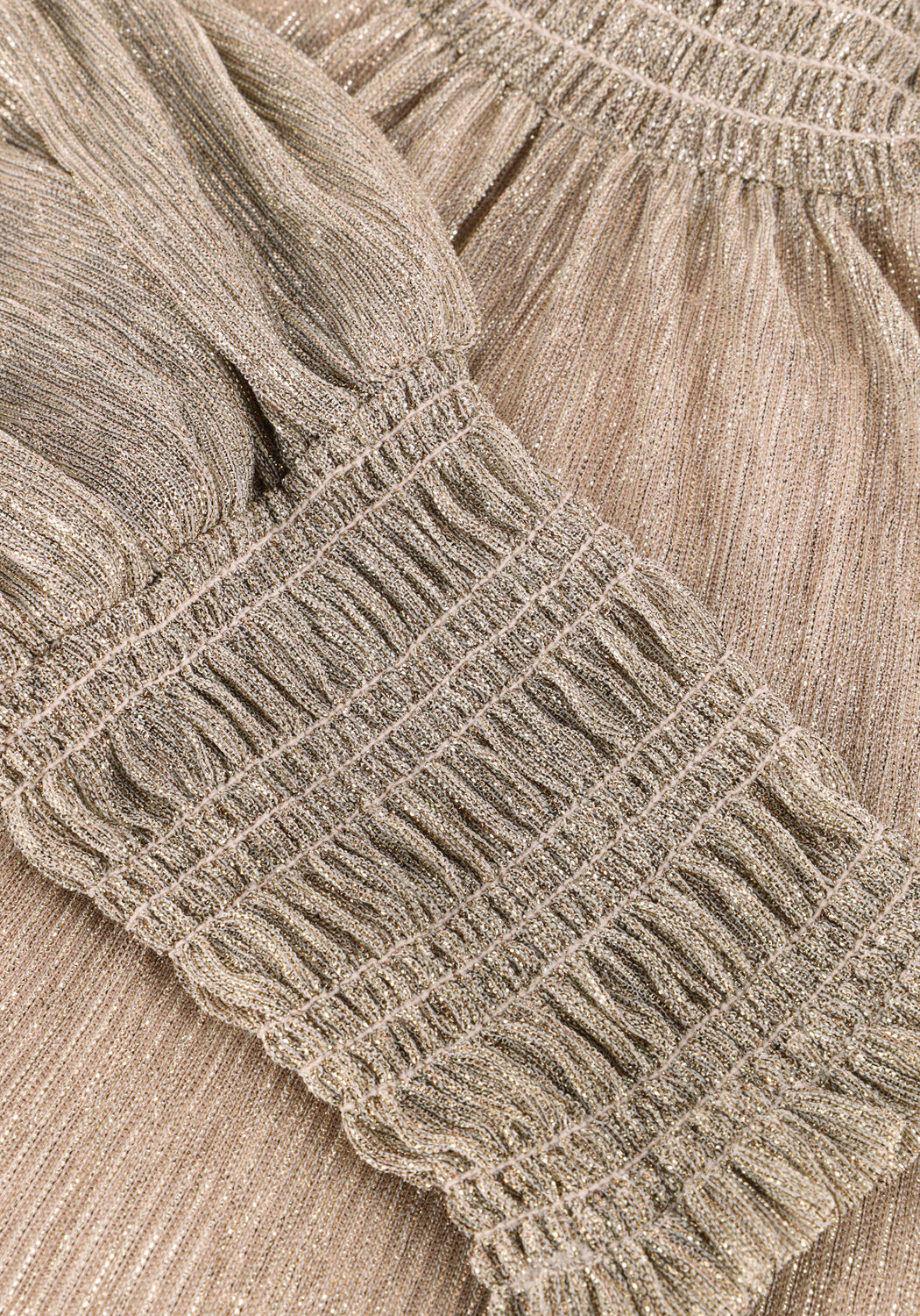 Beige MOS MOSH Blusen XIMENA GLAM LS BLOUSE - large