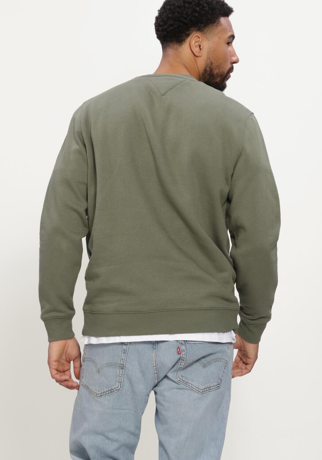 Khaki TOMMY JEANS Sweatshirt TJM REG S FLAG CREW EXT - large