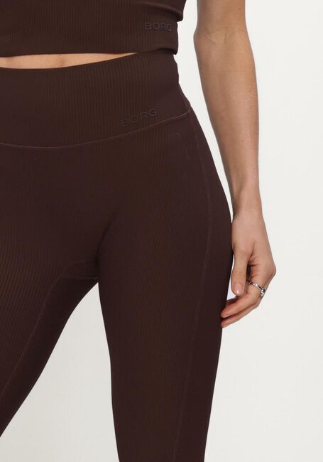 Braune BJORN BORG Hosen STUDIO RIBBED FLARE TIGHTS REGULAR - large