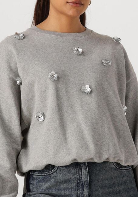 Graue NUKUS Pullover BEATRIZ PULLOVER FLOWER - large