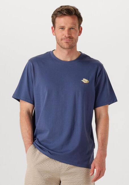 Blaue SELECTED HOMME T-shirt SLHASPEN EMB SS O-NECK TEE - large