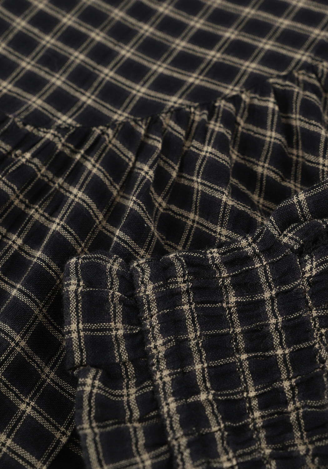 Schwarze BY-BAR Minikleid BOBBIE CHECK DRESS - large