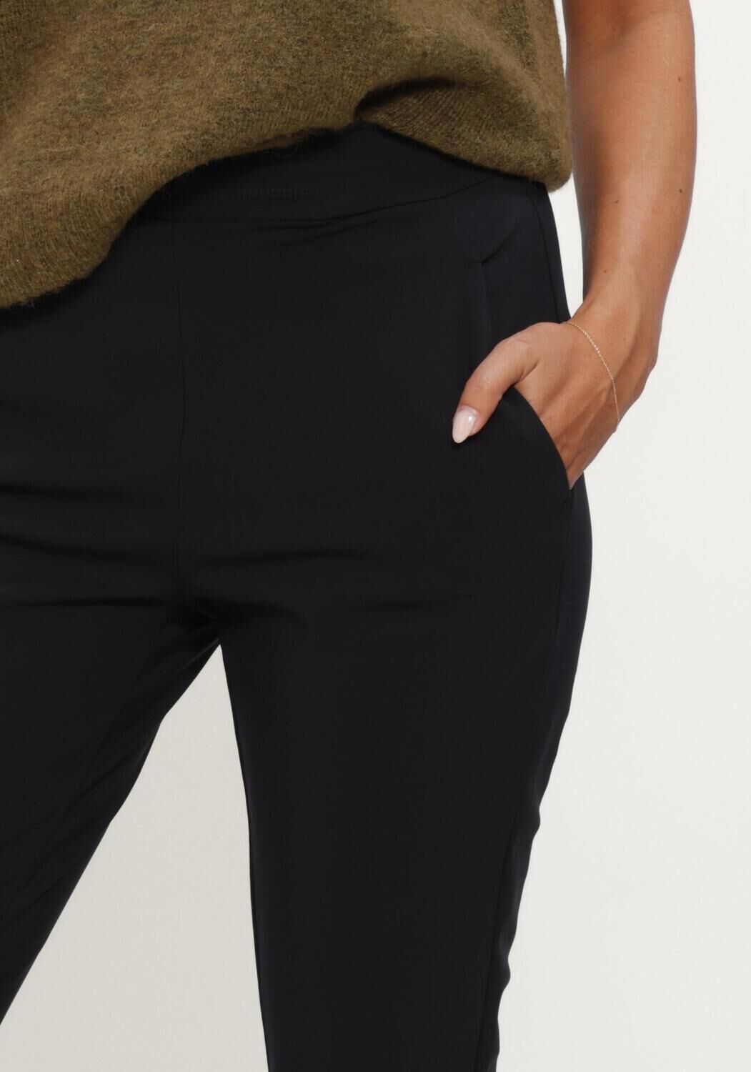 Schwarze STUDIO ANNELOES Hose Downstairs bonded trousers - large