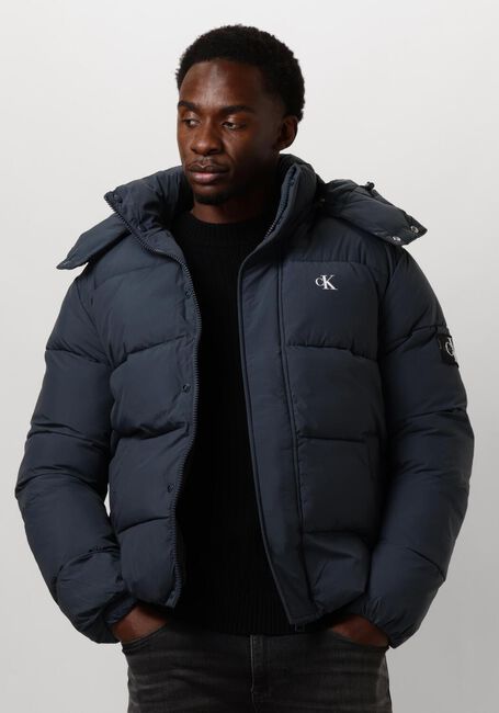 Blaue CALVIN KLEIN Wattierte Jack ESSENTIALS NON DOWN JACKET - large