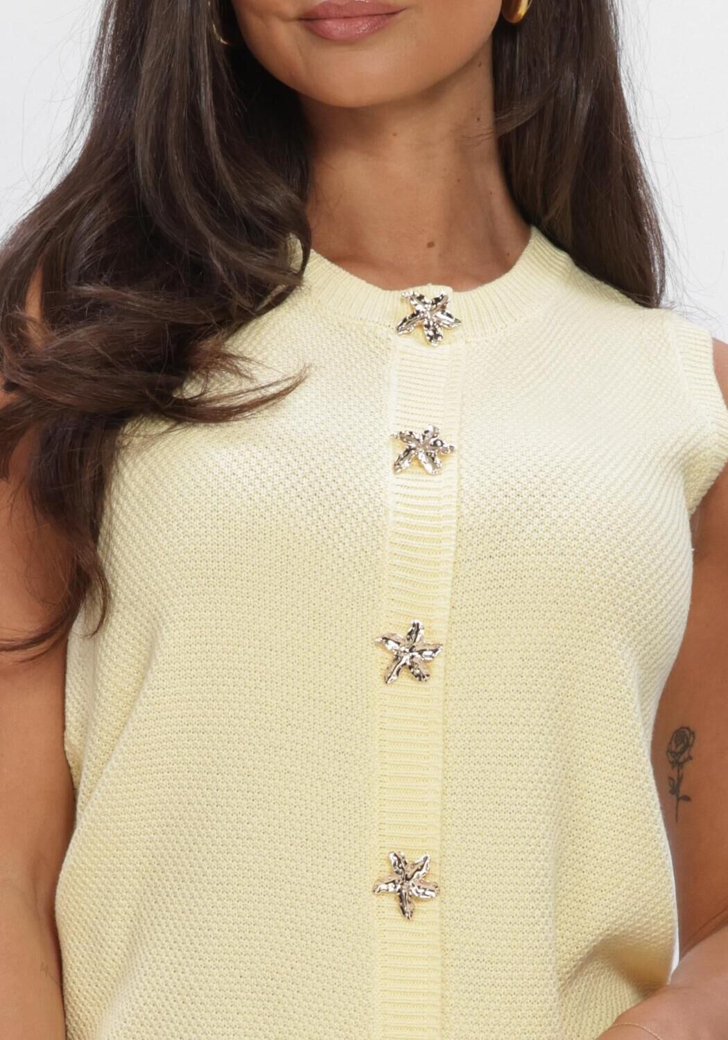 Gelbe YDENCE Tops & T-shirts KNITTED TOP MONA - large
