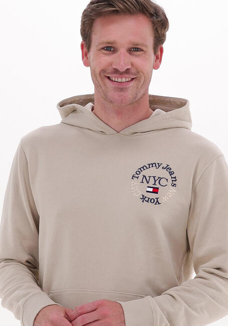 Sand TOMMY JEANS Sweatshirt TJM TIMELESS CIRCLE HOODIE - large