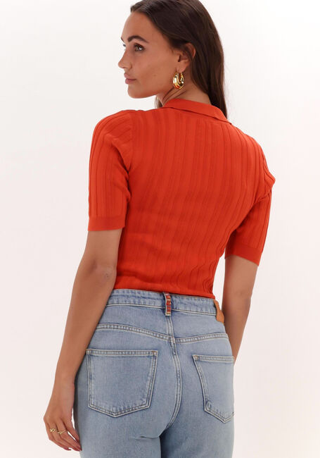 Orangene OBJECT Top LYANA KNIT S/S PULLOVER - large