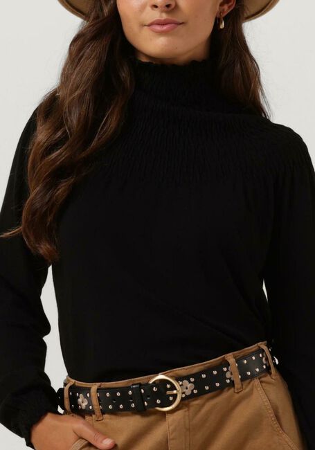 Schwarze SUMMUM Tops & T-shirts SMOCKED SWEATER BASIC KNIT - large