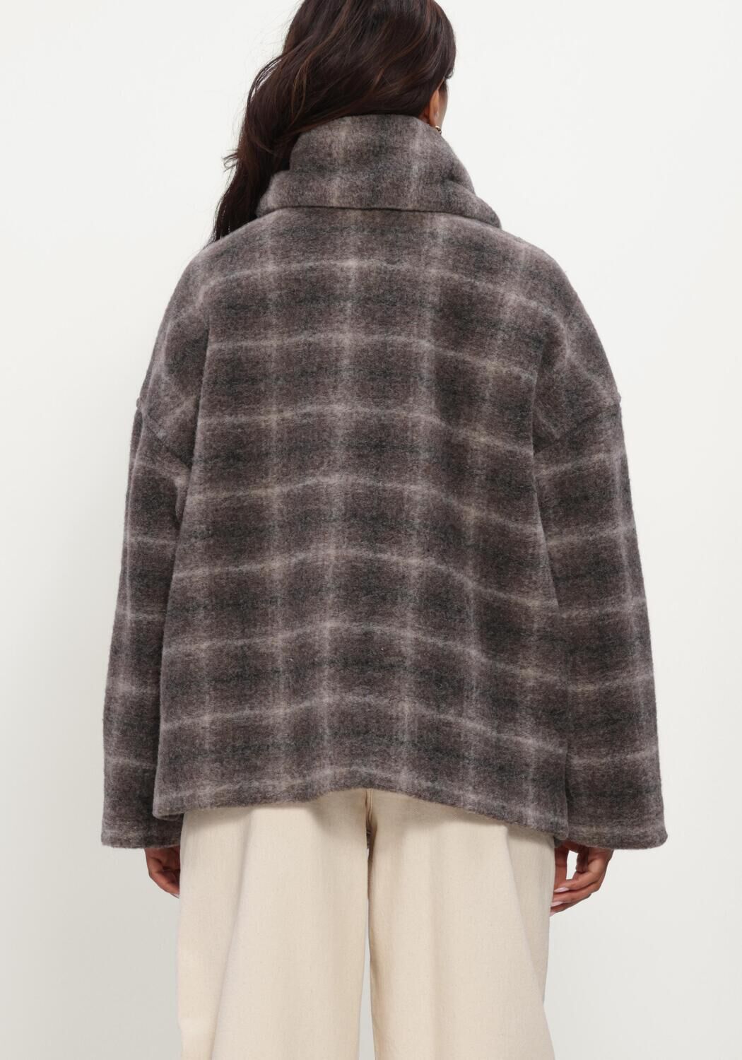 Dunkelgrau OBJECT M&auml;ntel OBJMAISE L/S LO SCARF JACKET NOOS - large