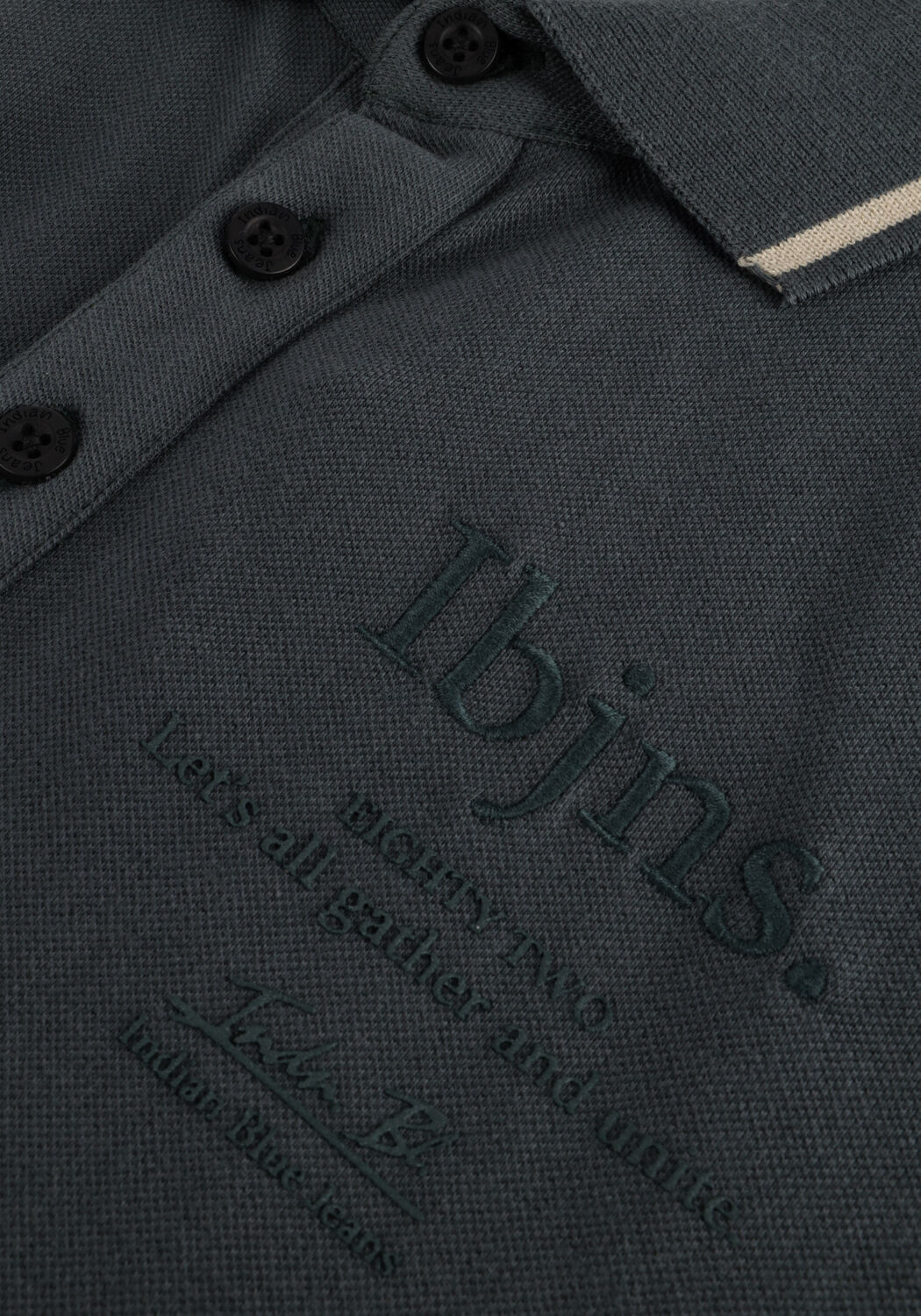 Gr&uuml;ne INDIAN BLUE JEANS Polo-Shirt POLO PIQUE IBJNS - large