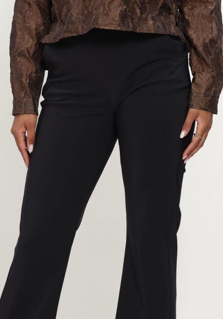 Schwarze STUDIO ANNELOES Schlaghose Flair LONG bonded trousers - large