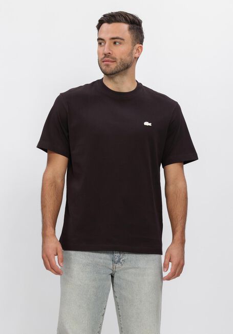 Schwarze LACOSTE T-shirt CLASSIC FIT BACK PRINT HEAVY JERSEY T-SHIRT - large
