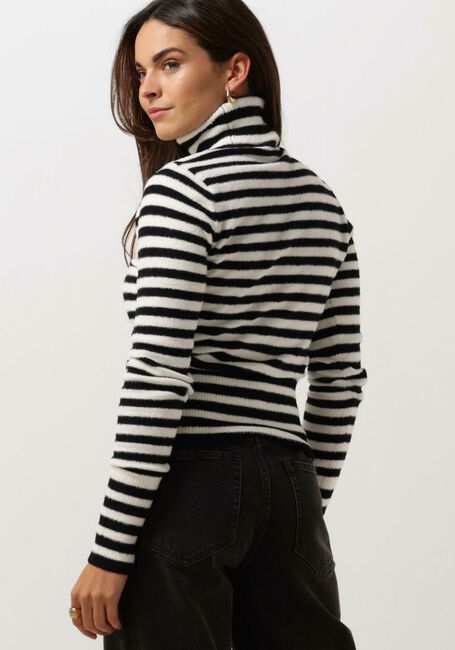 Schwarze CATWALK JUNKIE Rollkragenpullover KN NAMARA STRIPE - large