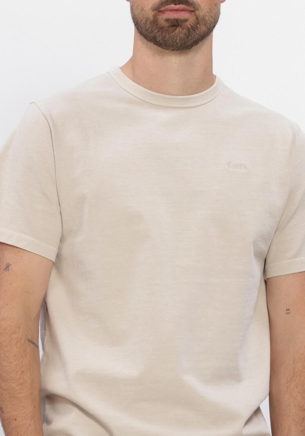 Beige FOR&Eacute;T T-shirt OAK PIGMENT DYE T-SHIRT - large