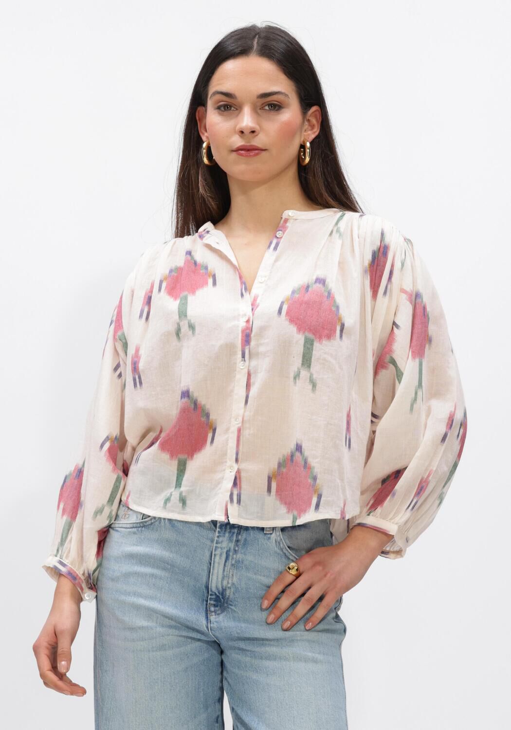 Ecru BY-BAR Blusen BECKY IKAT BLOUSE - large