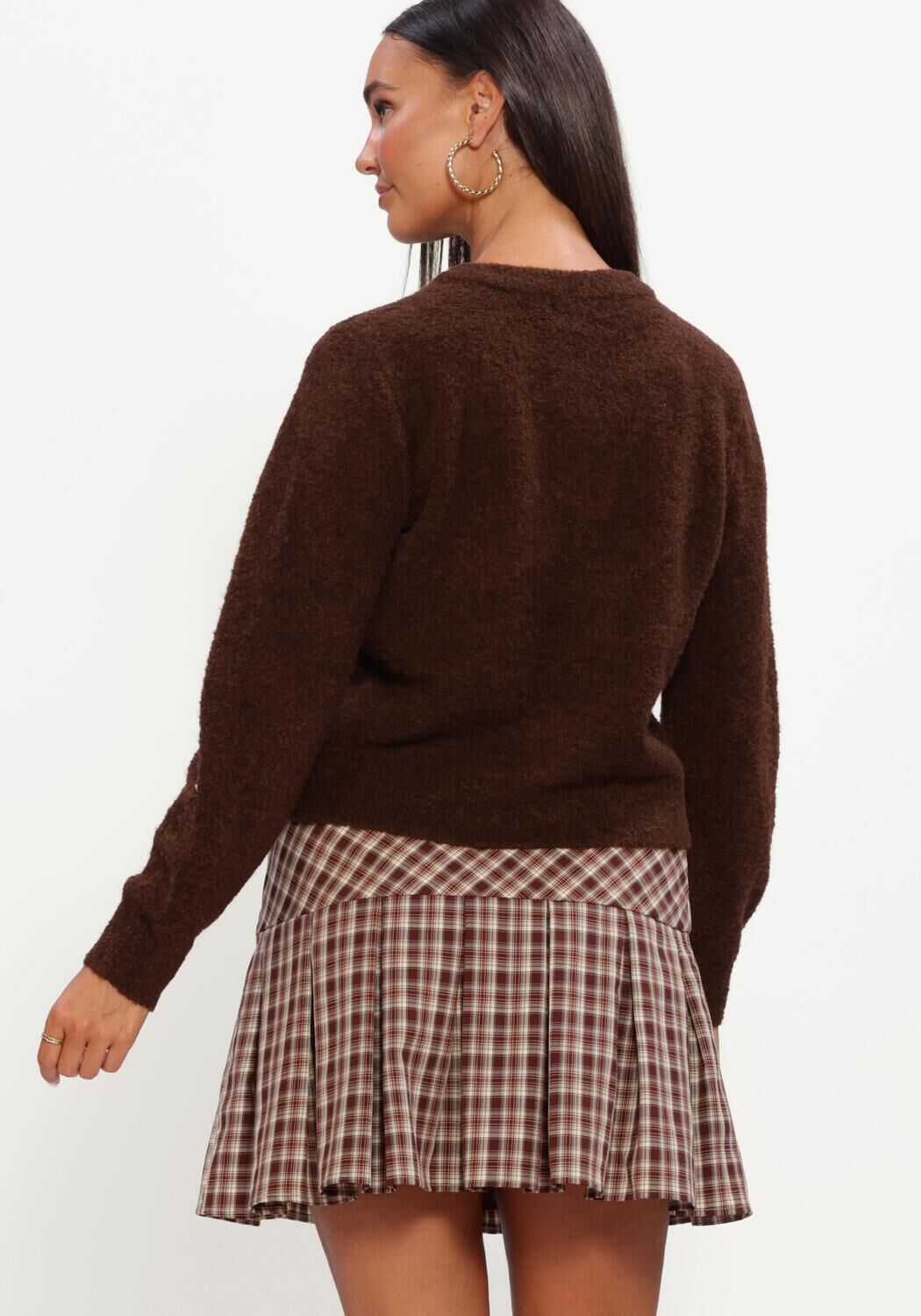 Braune YDENCE Pullover CARDIGAN EDEN - large