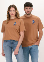 Beige SCOTCH & SODA T-shirt UNISEX - AMELIA EARHART GRAPHI - medium