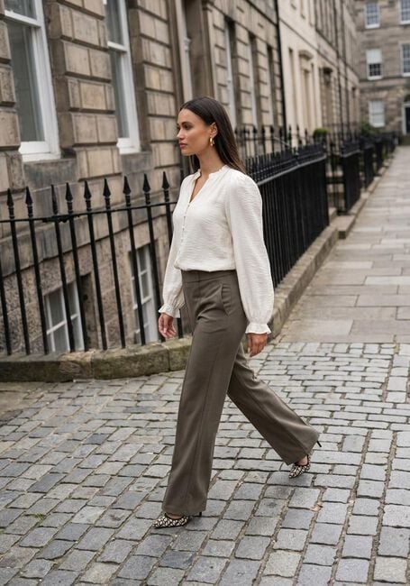 Olive SUMMUM Weite Hose TROUSERS WASHED MODAL SCUBA - large