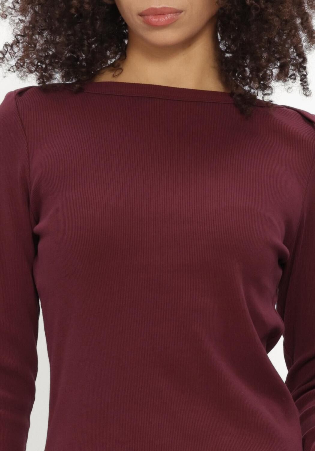 Bordeaux CATWALK JUNKIE Top BOATNECK RIB LONG SLEEVE - large
