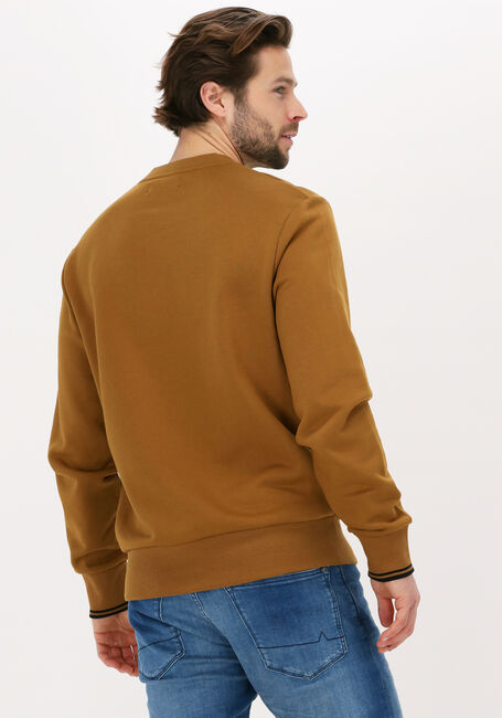 Camelfarbene FRED PERRY Pullover CREW NECK SWEATSHIRT - large