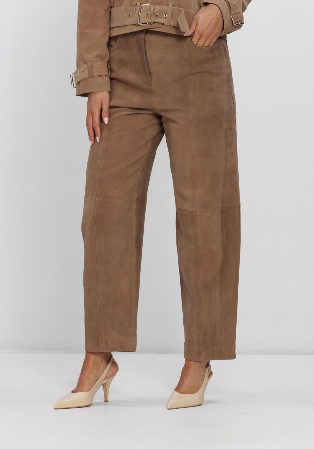 Beige IBANA Hosen PARAL SUEDE - large