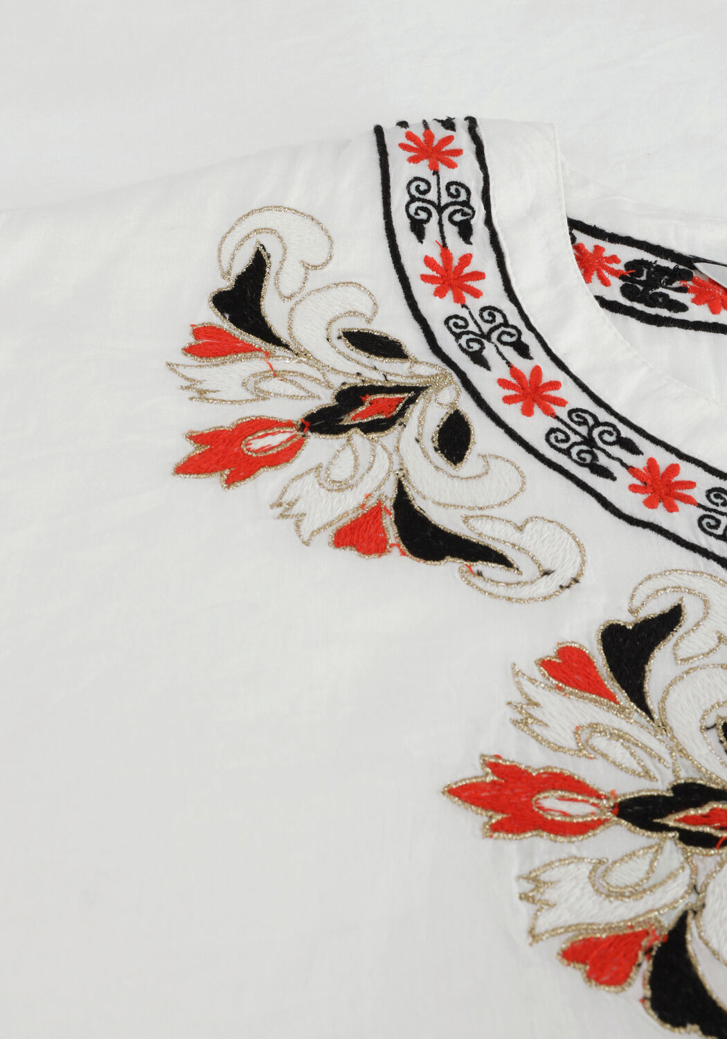 Wei&szlig;e SUMMUM Blusen BLOUSE COTTON VOILE EMBROIDERED - large