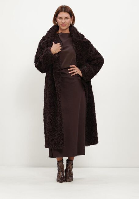 Braune BEAUMONT Teddy-Jacke SASHA LONG COAT - large