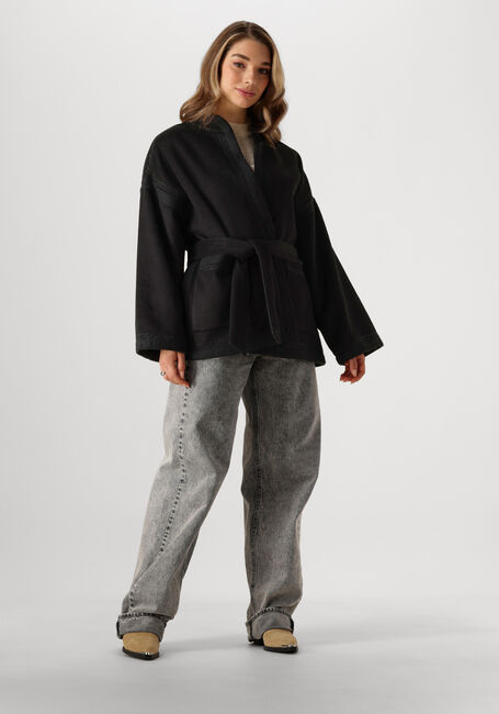 Schwarze ANTIK BATIK Kimono WILLIAM KIMONO - large