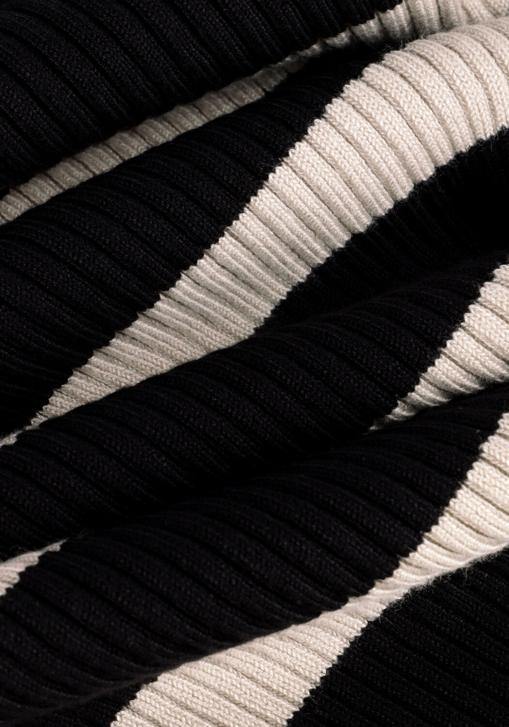Schwarze CO'COUTURE T-shirt BADOE STRIP MIDI SLEEVE KNIT - large