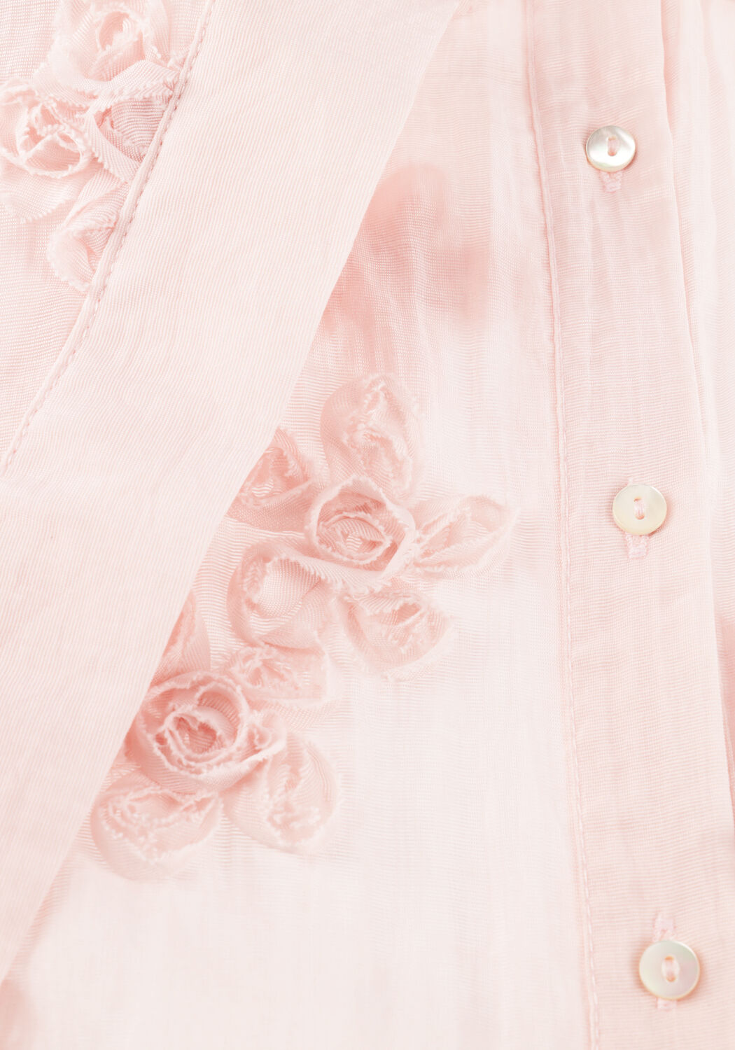 Hell-Pink JANSEN AMSTERDAM Blusen MARNEY BLOUSE 3DF1 759 WIDE KIMONO SLEEVE 3D FLOWERS - large