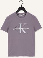 Graue CALVIN KLEIN T-shirt TWO TONE MONOGRAM REGULAR TEE Graue CALVIN KLEIN T-shirt TWO TONE MONOGRAM REGULAR TEE - medium
