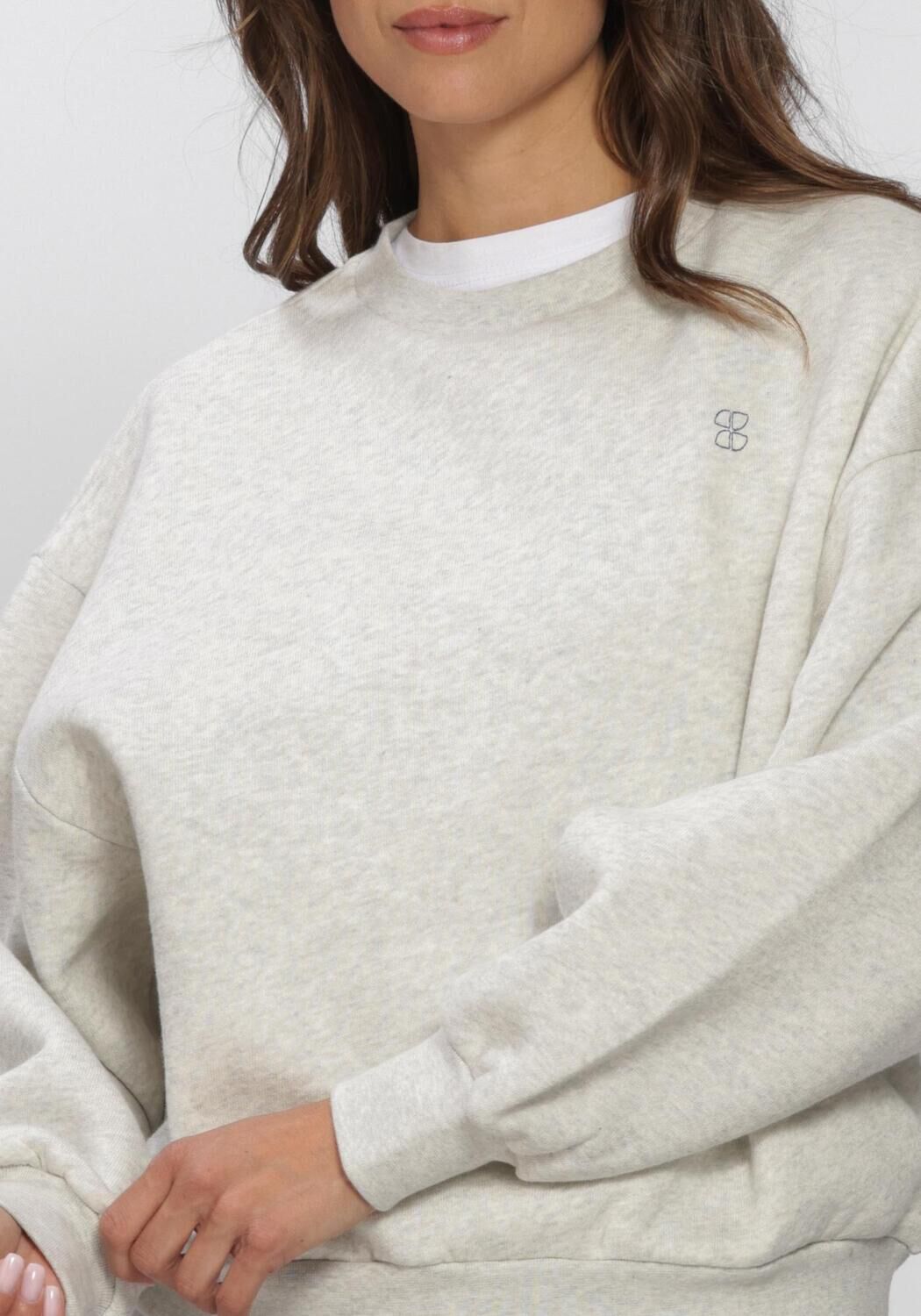 Ecru BY-BAR Sweatshirt LILI AMOR SWEATER - large