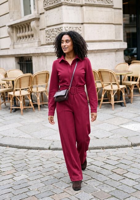 Bordeaux POM AMSTERDAM Maxikleid MEGAN BURGUNDY RED - large