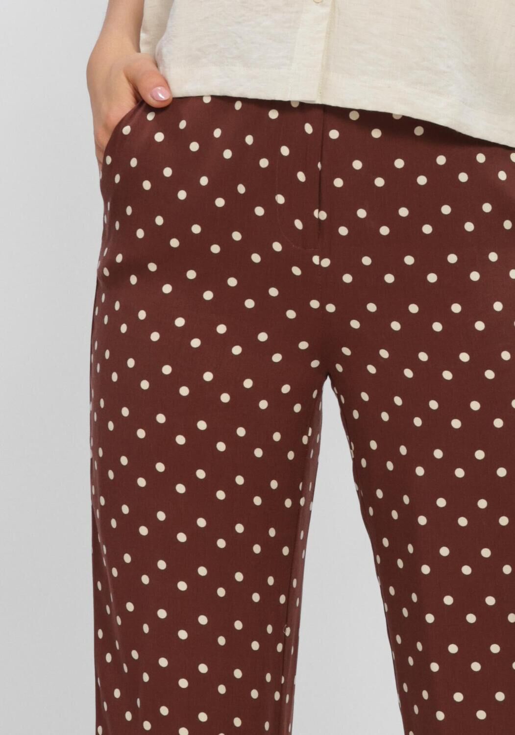Braune YDENCE Hosen PANTS STACEY TALL - large