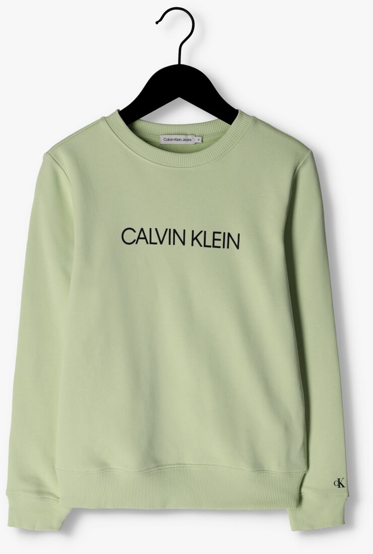 grüne calvin klein pullover institutional logo sweatshirt