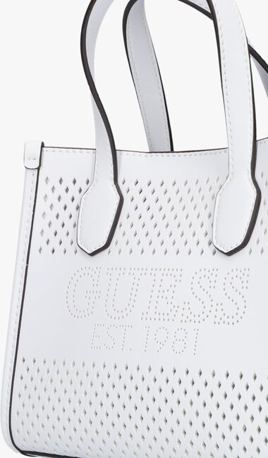 Weiße GUESS Handtasche KATEY PERF MINI TOTE - large