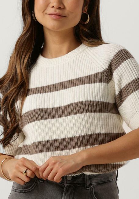 Weiße SELECTED FEMME Pullover SLFBLOOMIE SS KNIT O-NECK - large