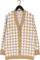 Camelfarbene RIANNE MEIJER x NA-KD Strickjacke HOUNDSTOOTH LONG CARDIGAN Camelfarbene RIANNE MEIJER x NA-KD Strickjacke HOUNDSTOOTH LONG CARDIGAN - medium