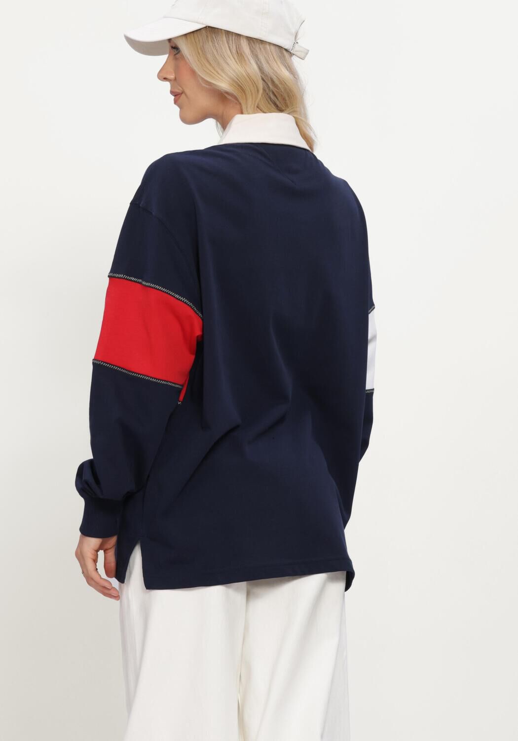Dunkelblau TOMMY JEANS Sweatshirt TJW OVS FLAG RUGBY EXT - large