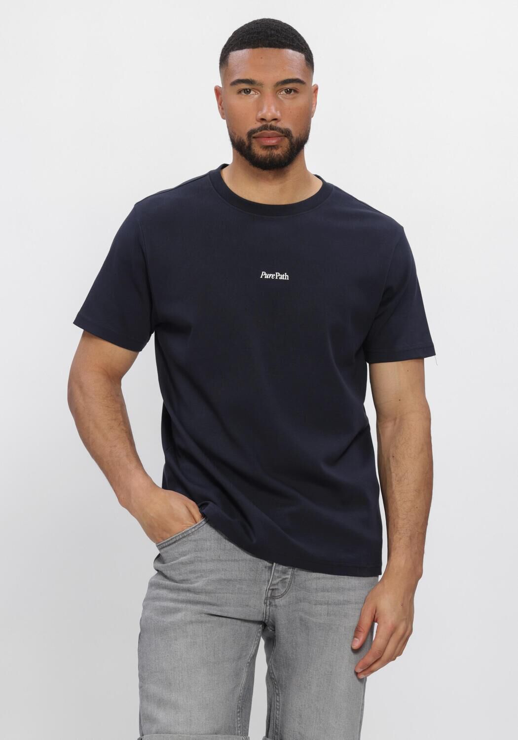 Dunkelblau PURE PATH T-shirt TRIO OF FLOWERS T-SHIRT - large