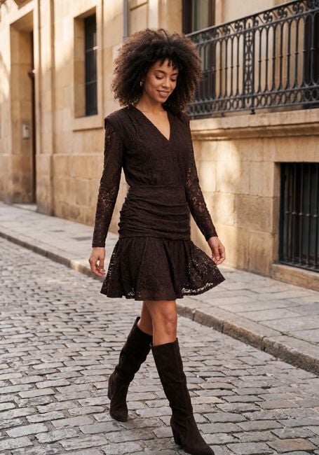 Braune DANTE6 Minikleid SKYDANCE LACE MINI DRESS - large
