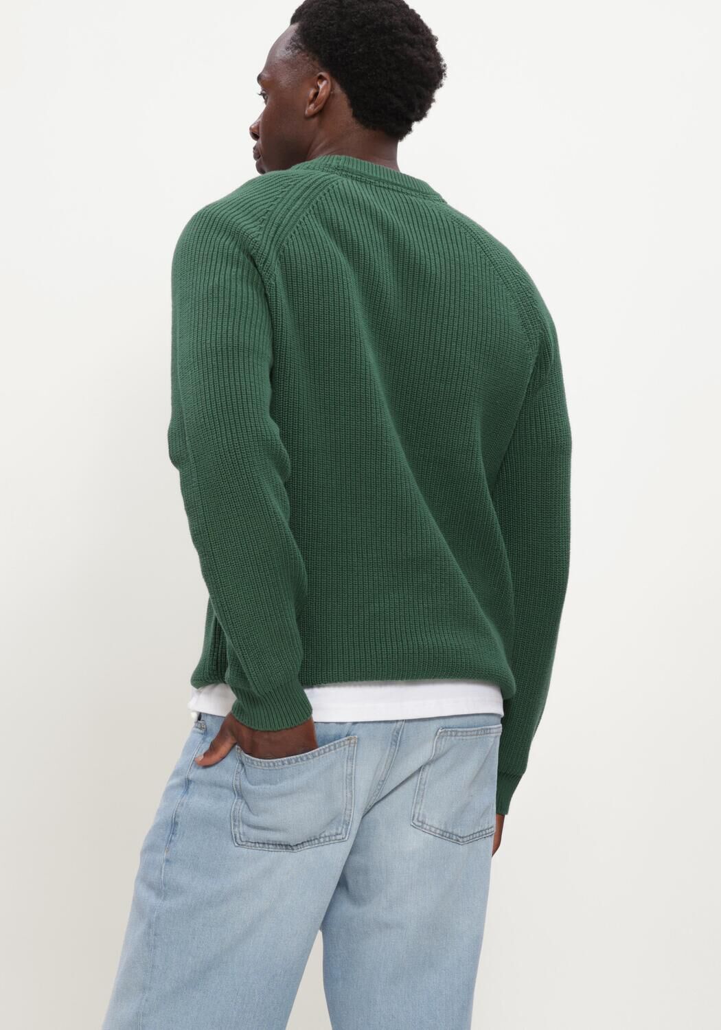 Dunkelgr&uuml;n ANERKJENDT Pullover AKSUNE PATENT KNIT - large
