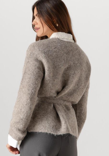 Graue SELECTED FEMME Strickjacke SLFGABELLA LS KNIT BOW CARDIGAN - large