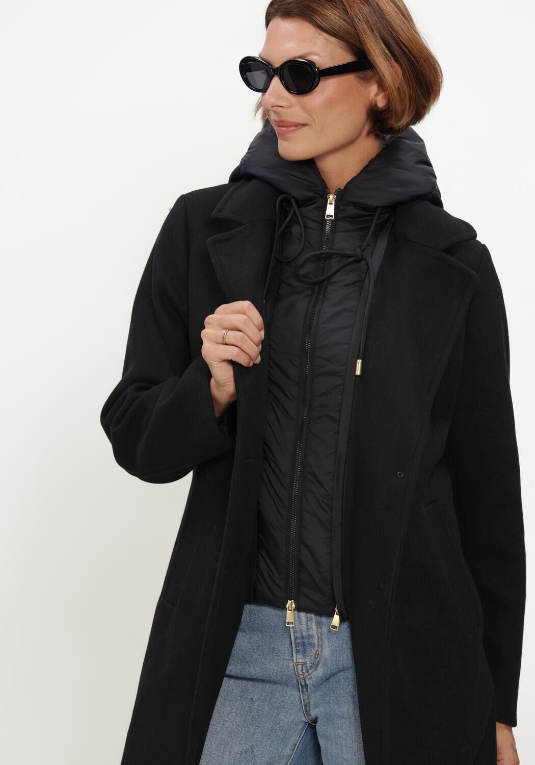 Schwarze BEAUMONT M&auml;ntel ELVIRA COAT - large