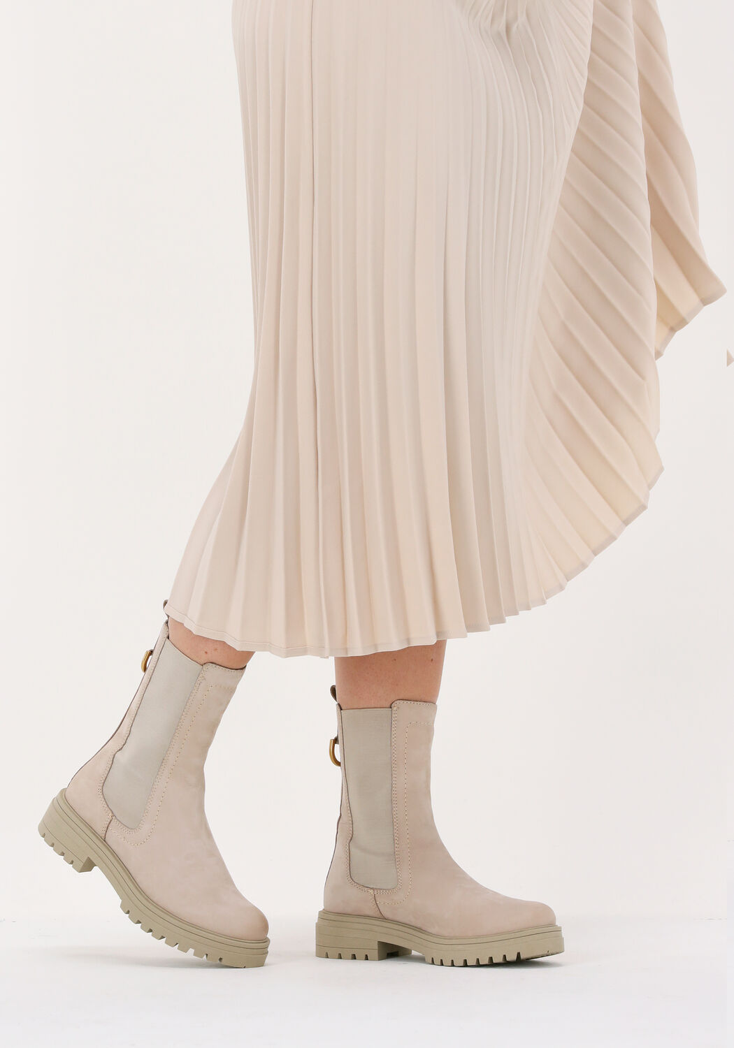 Beige OMODA Chelsea Boots LPMONK-05 - large