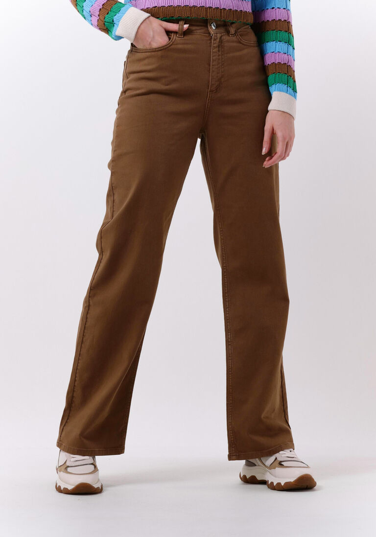 braune modström weite hose amelia jeans
